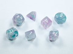 Chessex Nebula Mini-hedral Wisteria/white 7-Die set | Mega City Incorporated