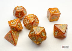 Chessex Glitter Mini-hedral Gold/silver 7-Die Set | Mega City Incorporated