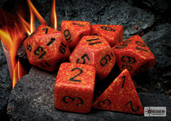 Chessex Speckled Fire Polyhedral 7-Dice Set | Mega City Incorporated