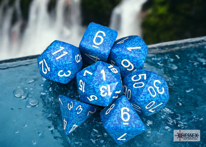 Chessex Speckled Water Polyhedral 7-Dice Set | Mega City Incorporated