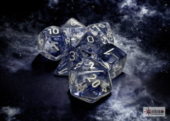 Chessex Nebula Black/white Polyhedral 7-Dice Set | Mega City Incorporated