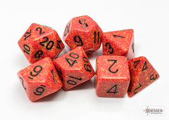 Chessex Speckled Fire Polyhedral 7-Dice Set | Mega City Incorporated