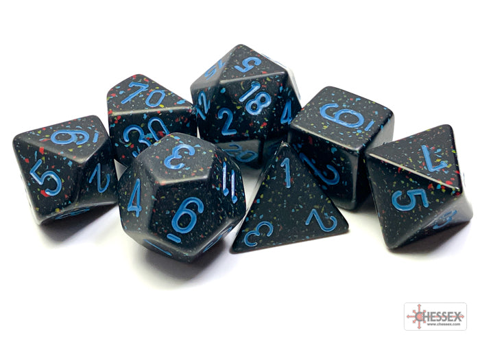 Chessex Speckled Blue Stars Polyhedral 7-Dice Set | Mega City Incorporated