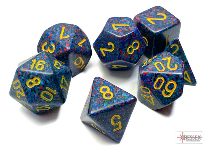 Chessex Speckled Twilight Polyhedral 7-Dice Set | Mega City Incorporated