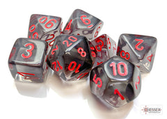 Chessex Translucent Smoke/red Polyhedral 7-Dice Set | Mega City Incorporated