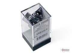 Chessex Opaque Black/white Polyhedral 7-Dice Set | Mega City Incorporated