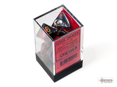 Chessex Gemini Black-Red/gold Polyhedral 7-Dice Set | Mega City Incorporated