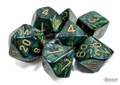 Chessex Scarab Jade/gold Polyhedral 7-Dice Set | Mega City Incorporated