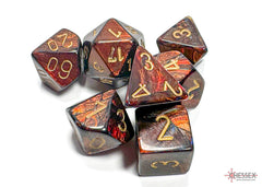 Chessex Scarab Blue Blood/gold Polyhedral 7-Dice Set | Mega City Incorporated