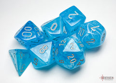 Chessex Luminary Sky/silver Polyhedral 7-Dice Set | Mega City Incorporated