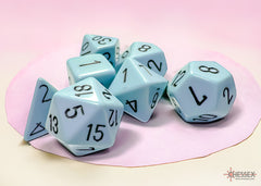 Chessex Opaque Pastel Blue/black Polyhedral 7-Dice Set | Mega City Incorporated