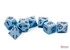 Chessex Opaque Pastel Blue/black Polyhedral 7-Dice Set | Mega City Incorporated