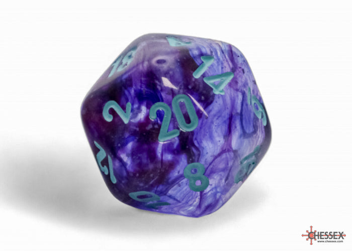 Chessex Nebula Mega-hedral Nocturnal/turquoise Luminary d20 | Mega City Incorporated