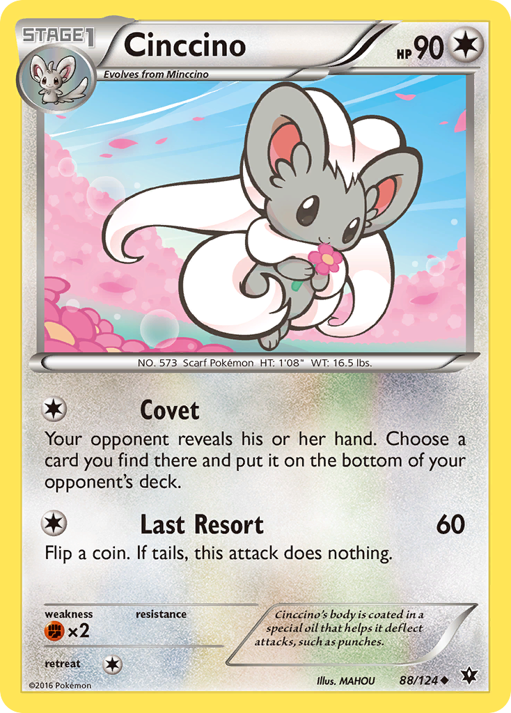 Cinccino (88/124) [XY: Fates Collide] | Mega City Incorporated