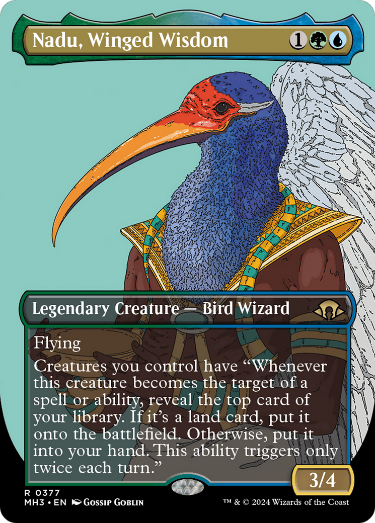 Nadu, Winged Wisdom (Borderless) [Modern Horizons 3] | Mega City Incorporated