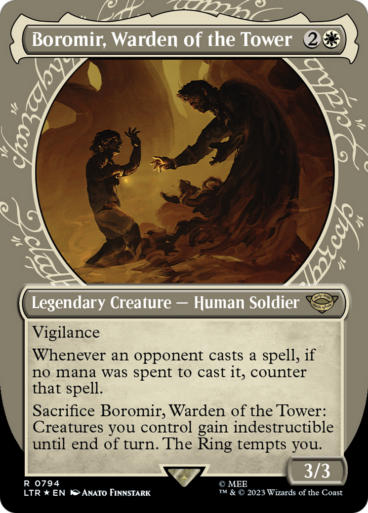 Boromir, Warden of the Tower (Showcase) (Surge Foil) [The Lord of the Rings: Tales of Middle-Earth] | Mega City Incorporated