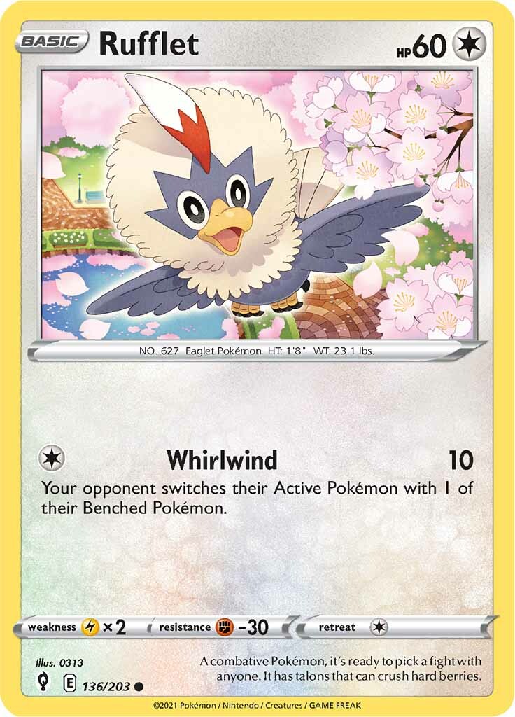 Rufflet (136/203) [Sword & Shield: Evolving Skies] | Mega City Incorporated