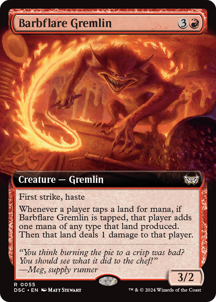 Barbflare Gremlin (Extended Art) [Duskmourn: House of Horror Commander] | Mega City Incorporated