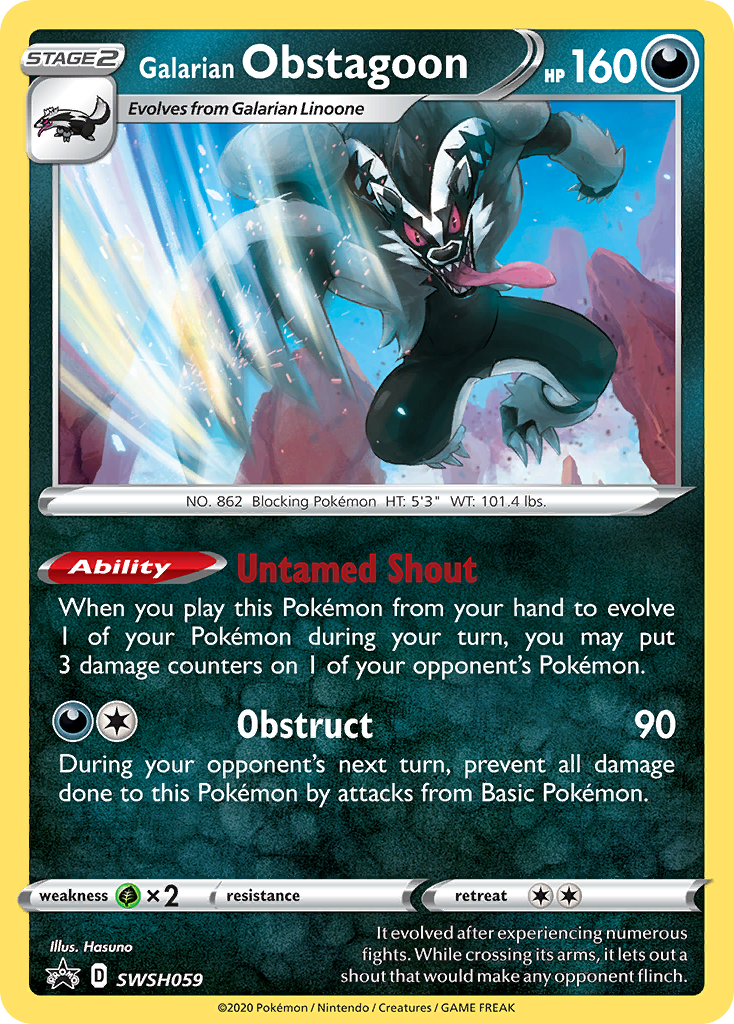 Galarian Obstagoon (SWSH059) [Sword & Shield: Black Star Promos] | Mega City Incorporated