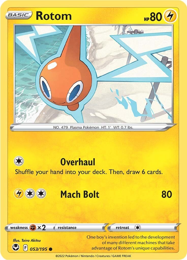 Rotom (053/195) [Sword & Shield: Silver Tempest] | Mega City Incorporated