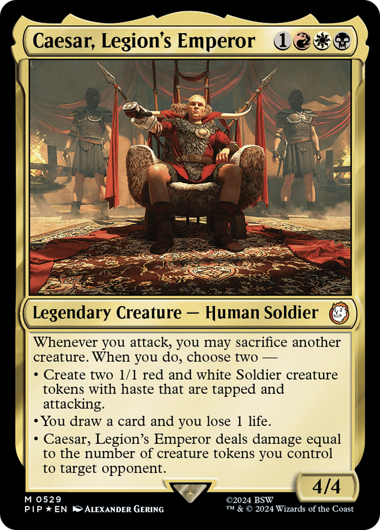 Caesar, Legion's Emperor (Surge Foil) [Fallout] | Mega City Incorporated