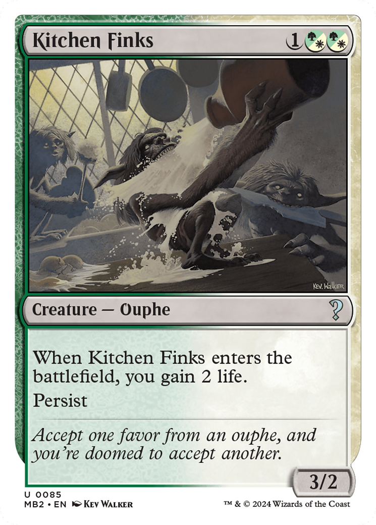 Kitchen Finks (White Border) [Mystery Booster 2] | Mega City Incorporated
