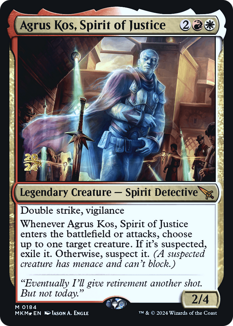 Agrus Kos, Spirit of Justice [Murders at Karlov Manor Prerelease Promos] | Mega City Incorporated