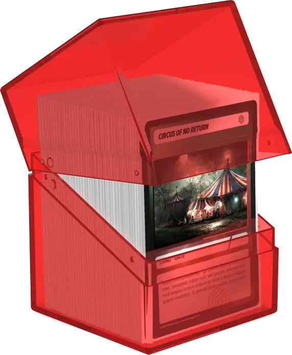 Ultimate Guard Deck Case Boulder 100+ Clear Ruby | Mega City Incorporated