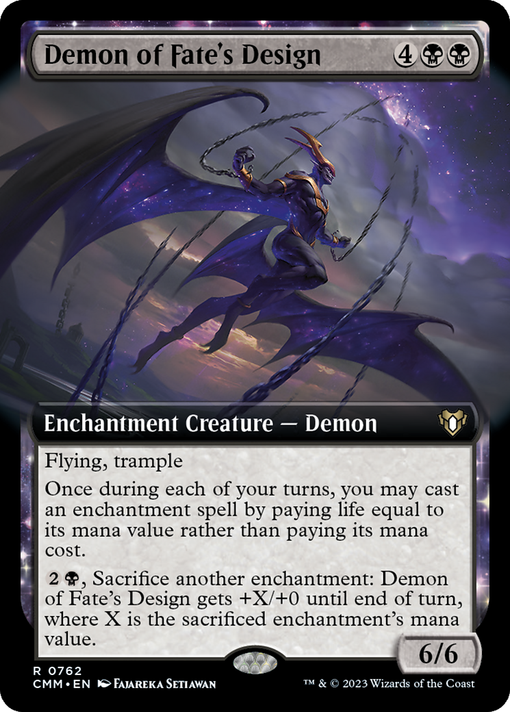 Demon of Fate's Design (Extended Art) [Commander Masters] | Mega City Incorporated