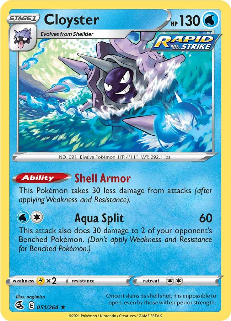 Cloyster (051/264) [Sword & Shield: Fusion Strike] | Mega City Incorporated
