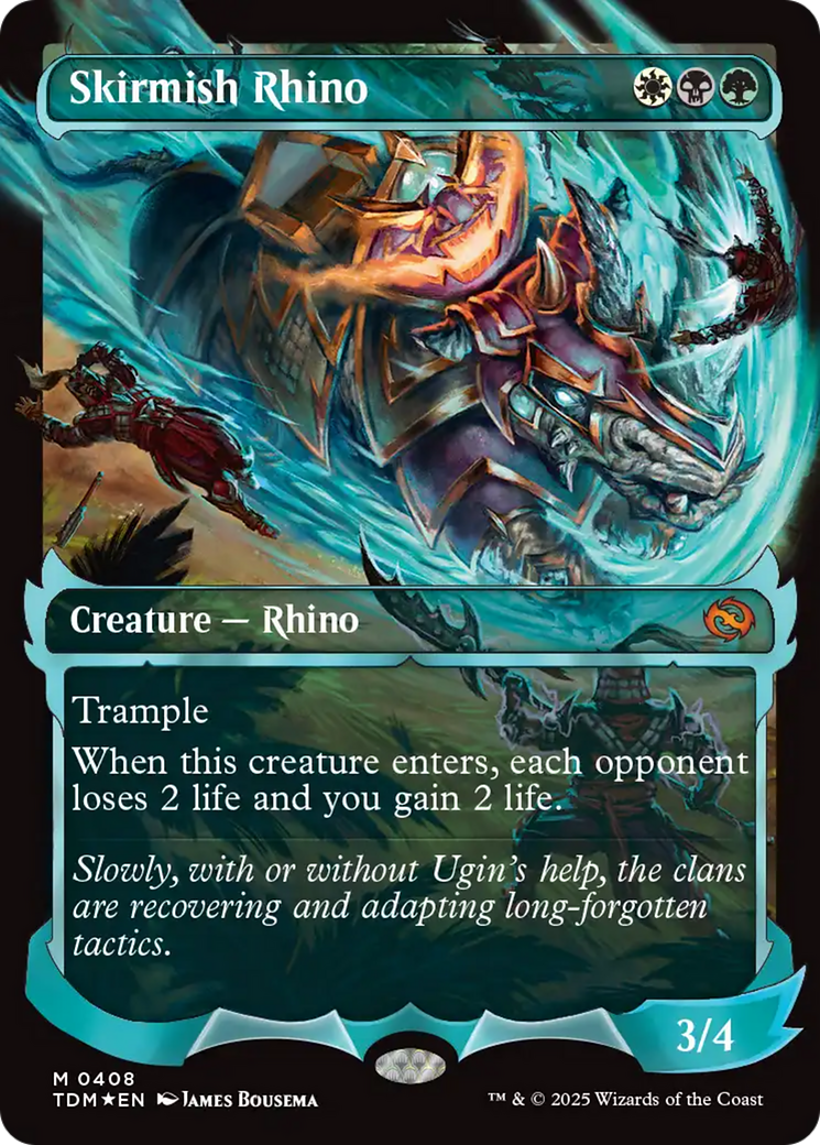 Skirmish Rhino (0408) (Showcase) [Tarkir: Dragonstorm] | Mega City Incorporated