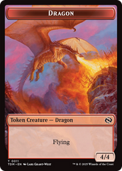 Dragon (0011) // Warrior Double-Sided Token [Tarkir: Dragonstorm Tokens] | Mega City Incorporated