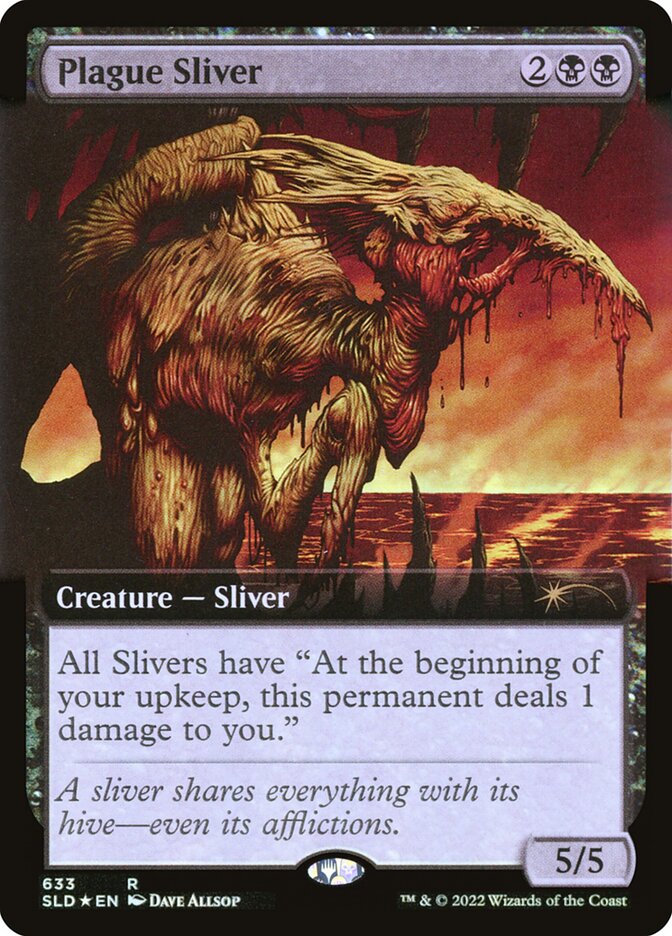 Plague Sliver (Extended Art) (Step-and-Compleat Foil) [Secret Lair Drop Promos] | Mega City Incorporated