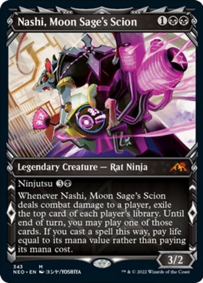 Nashi, Moon Sage's Scion (Showcase Ninja) [Kamigawa: Neon Dynasty] | Mega City Incorporated