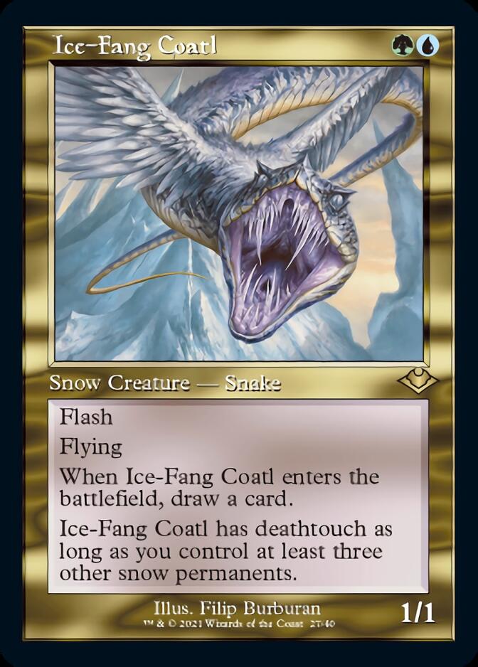 Ice-Fang Coatl (Retro Foil Etched) [Modern Horizons] | Mega City Incorporated