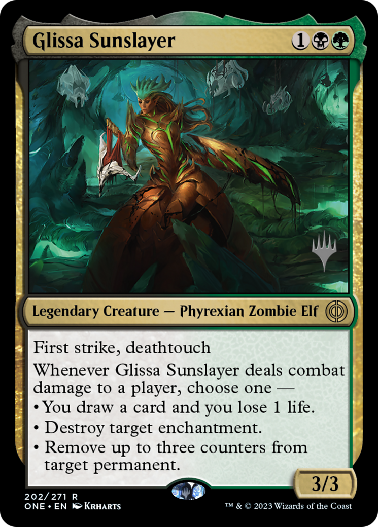Glissa Sunslayer (Promo Pack) [Phyrexia: All Will Be One Promos] | Mega City Incorporated