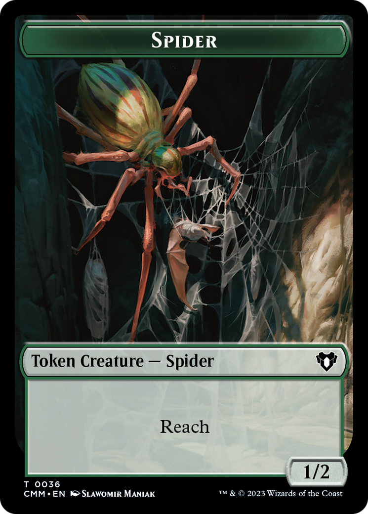 Eldrazi Scion // Spider Double-Sided Token [Commander Masters Tokens] | Mega City Incorporated