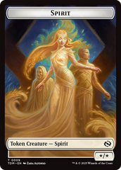 Spirit (0008) // Spirit (0009) Double-Sided Token [Tarkir: Dragonstorm Tokens] | Mega City Incorporated