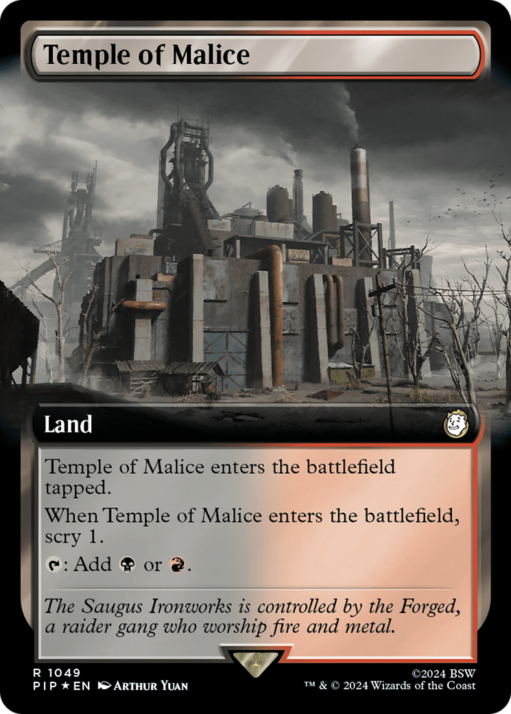 Temple of Malice (Extended Art) (Surge Foil) [Fallout] | Mega City Incorporated