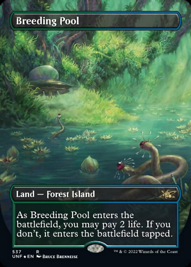 Breeding Pool (Borderless) (Galaxy Foil) [Unfinity] | Mega City Incorporated