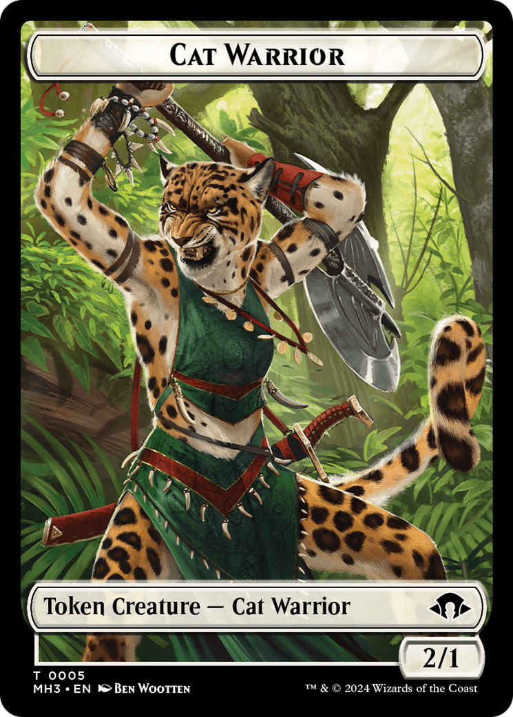 Cat Warrior Token [Modern Horizons 3 Tokens] | Mega City Incorporated