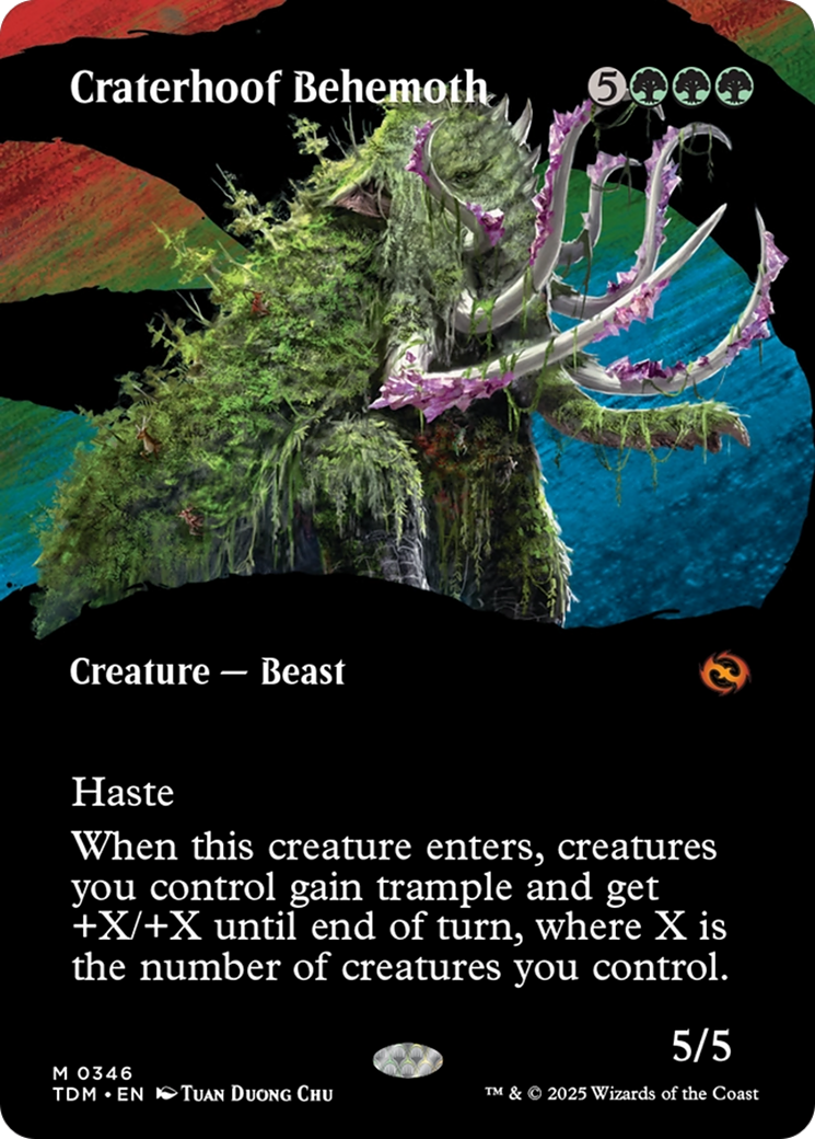 Craterhoof Behemoth (Borderless) [Tarkir: Dragonstorm] | Mega City Incorporated