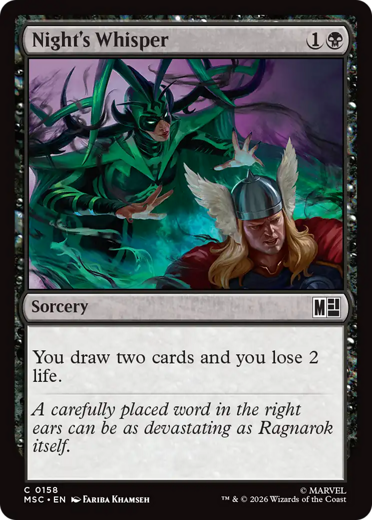 Night's Whisper (Surge Foil) [Marvel Super Heroes Commander] | Mega City Incorporated