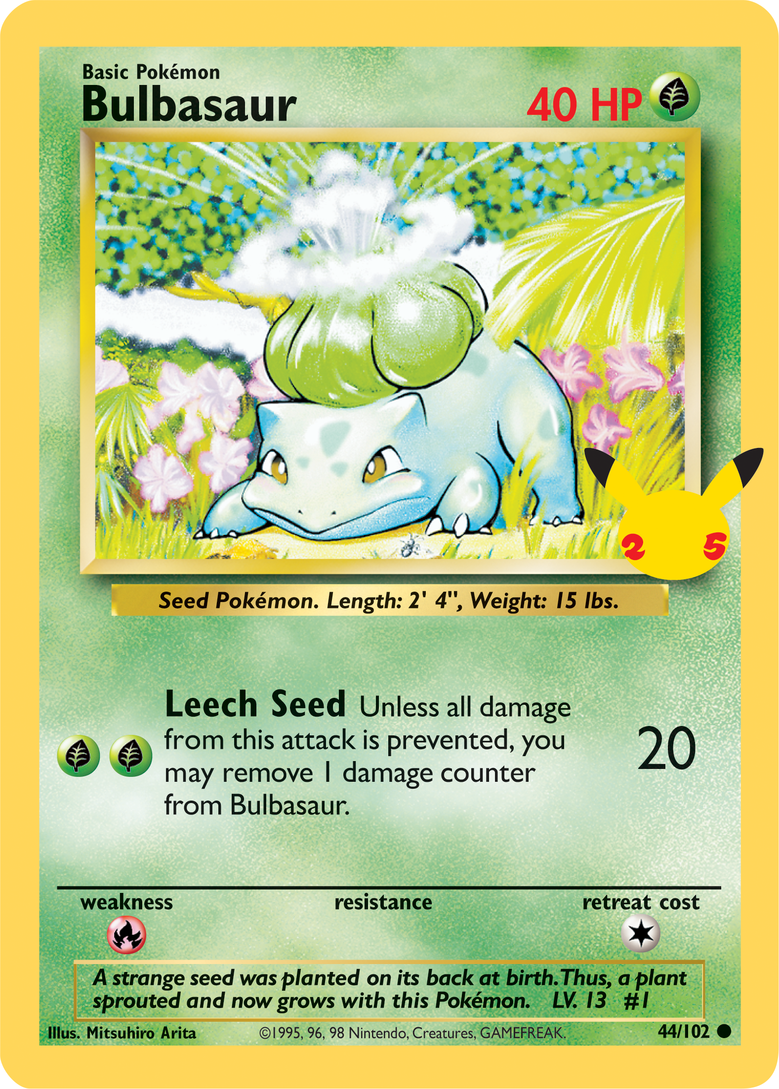 Bulbasaur (44/102) (Jumbo Card) [First Partner Pack] | Mega City Incorporated