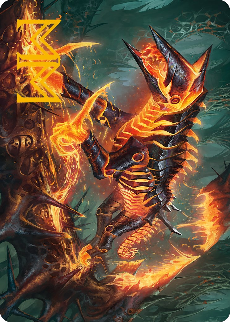 Kuldotha Cackler Art Card (Gold-Stamped Signature) [Phyrexia: All Will Be One Art Series] | Mega City Incorporated