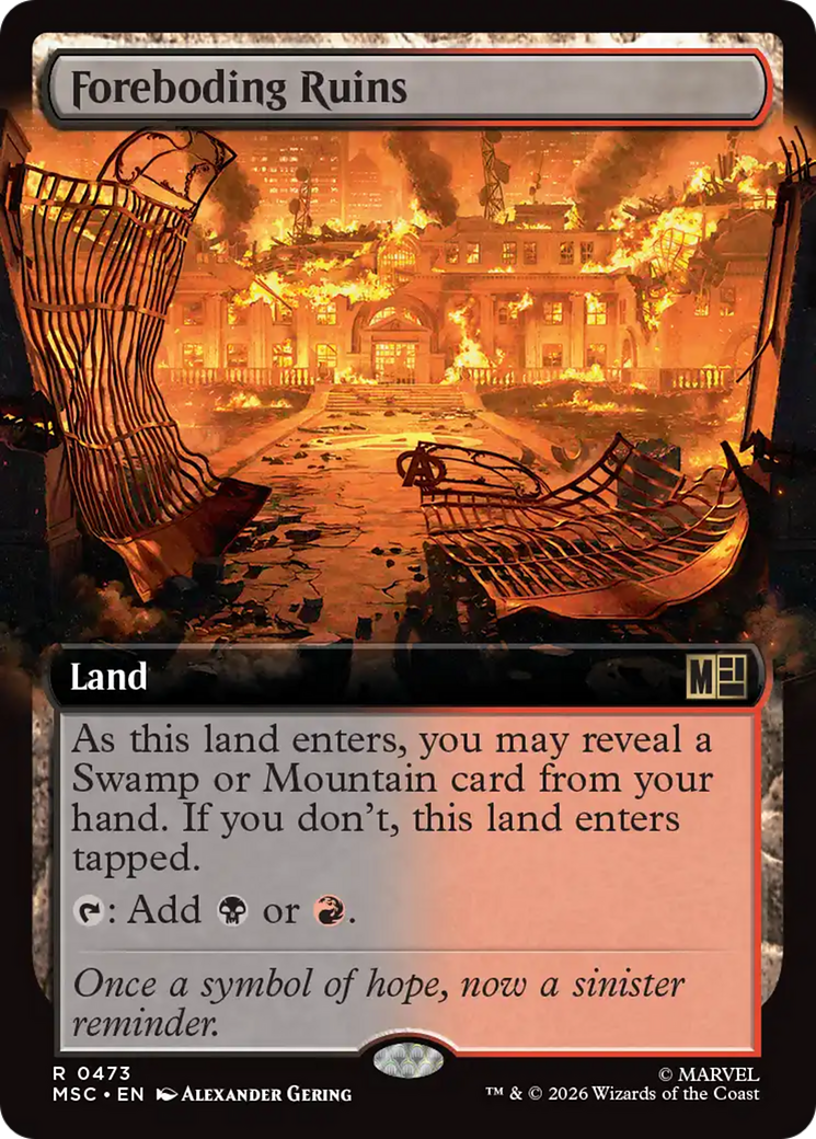 Foreboding Ruins (Extended Art) [Marvel Super Heroes Commander] | Mega City Incorporated