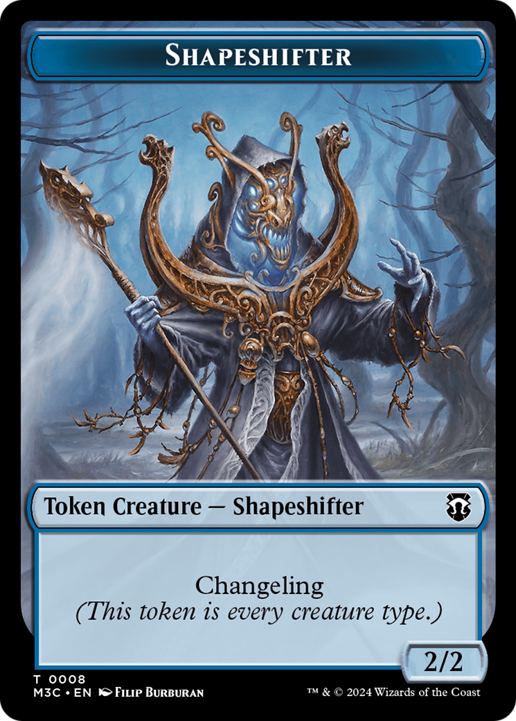 Dragon // Shapeshifter (0008) Double-Sided Token [Modern Horizons 3 Commander Tokens] | Mega City Incorporated