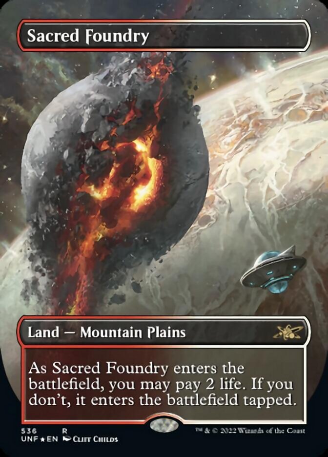 Sacred Foundry (Borderless) (Galaxy Foil) [Unfinity] | Mega City Incorporated