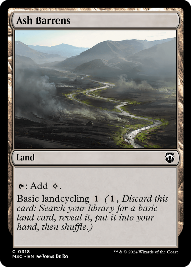 Ash Barrens (Ripple Foil) [Modern Horizons 3 Commander] | Mega City Incorporated