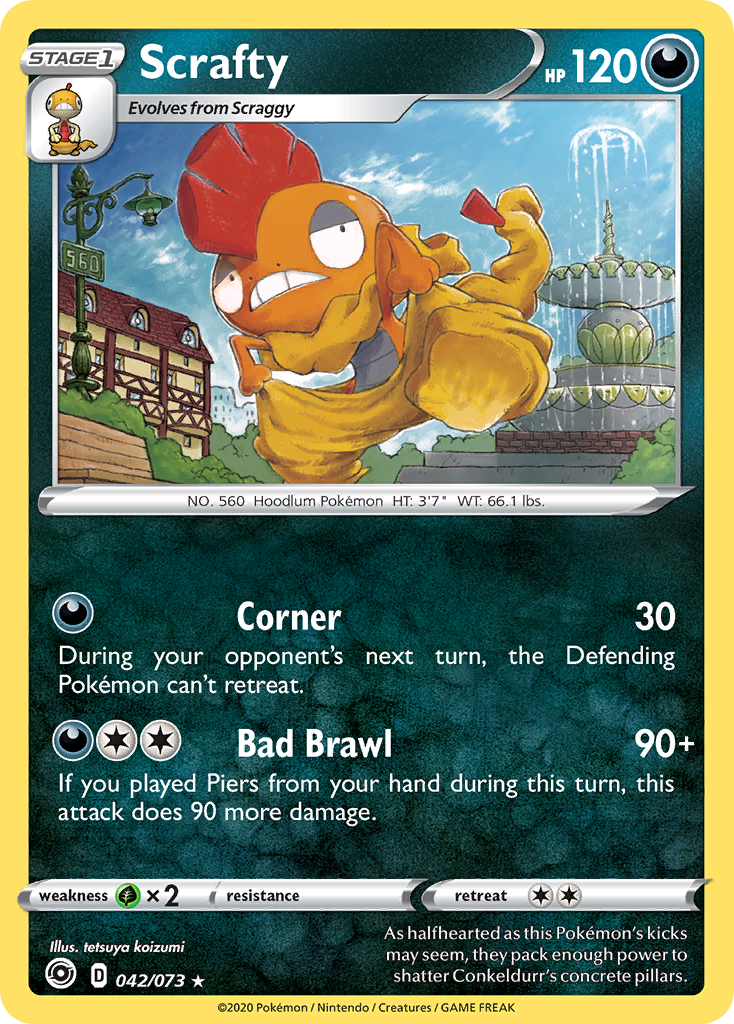 Scrafty (042/073) [Sword & Shield: Champion's Path] | Mega City Incorporated